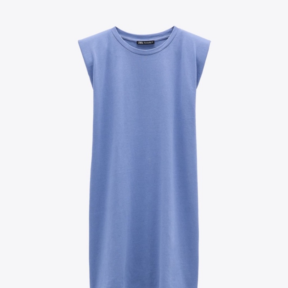 Zara shoulder pad cotton dress